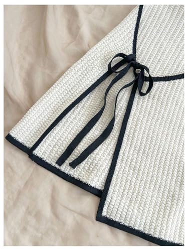 MakeMeChic Women's Knitted Strapless Sweater Dress Wrap Tie Front Party Mini Tube Dresses
