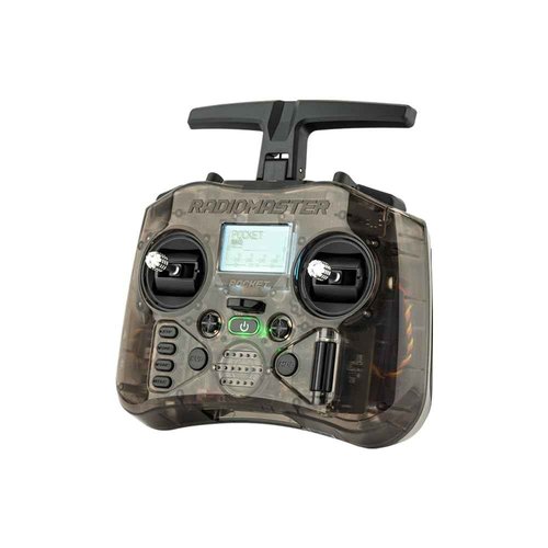 RadioMaster Pocket Portable Remote Controller Hall Gimbal EdgeTX Built in LED Light Mode 2 (Charcoal, ELRS)