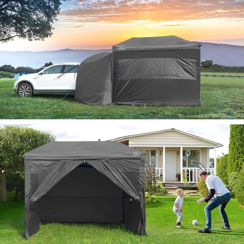 KAMPKEEPER 5pcs Sidewalls for 10X10 Commercial Instant Canopy Tent, Converts Canopy into Tent for Camping with Removable S...