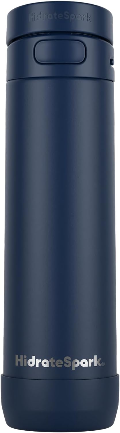 HidrateSpark PRO 2 21 oz Smart Ready Water Bottle with Silicone Boot - Chug Navy