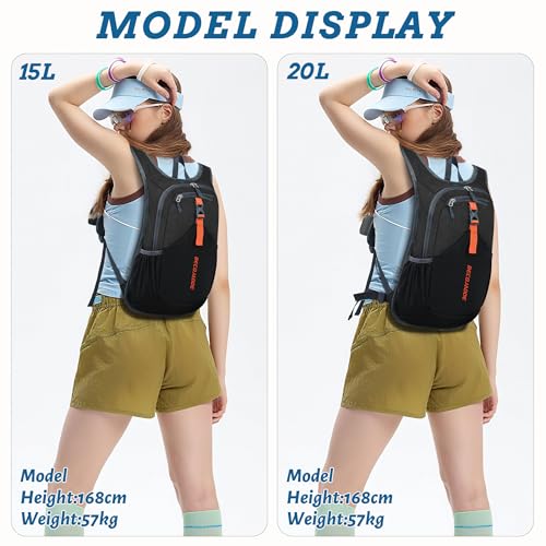 BECOJADDE 15L Small Hiking Backpack for Men Women Foldable Packable Back Pack Ultralight Hiking Daypack for Travel Camping...
