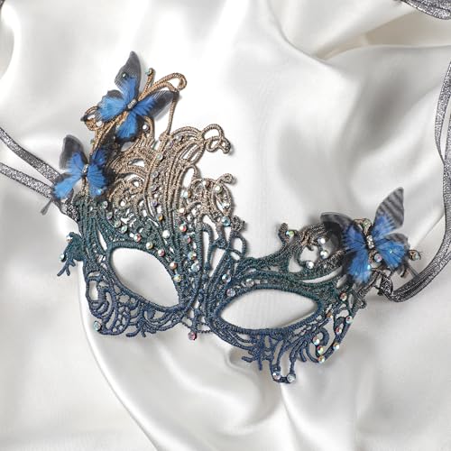 Zinniday Halloween Lace Masquerade Masks - 1920s Vintage Antique Mask for Men Women Carnival Party Mardi Gras Evening Prom