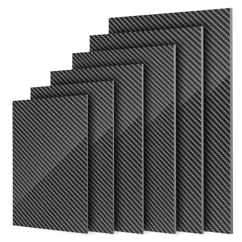 100% 3K Carbon Fiber Sheet Lanstics Carbon Fiber Plate Carbon Fiber Laminate Plate Plain Weave Panel Sheet 2MM Thickness G...