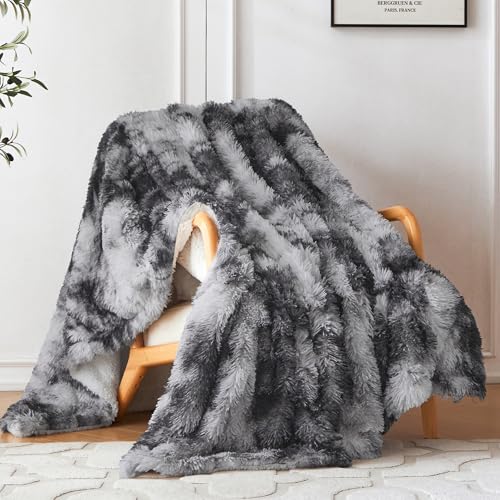 COOVA Ultra Soft Faux Fur Throw Blanket – Fuzzy Fluffy Cozy Microfiber Blankets, Warm Thick Plush Sherpa Fleece Throw Blan...