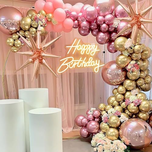 Happy Birthday Neon Sign, Happy Birthday Light Up Sign, Neon Happy Birthday Sign, Happy Birthday Led Sign for Backdrop All...