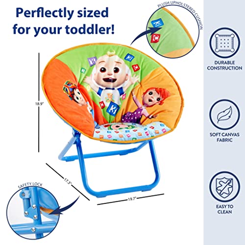 Idea Nuova Cocomelon Saucer Chair, Relaxing, Foldable, Polyester