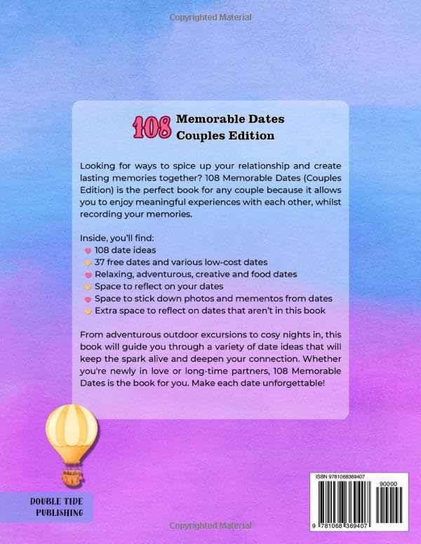 108 Memorable Dates Couples Edition: Date Ideas & Scrapbook Pages to Record & Relive Your Memories! A Romantic Keepsake | Perfect Gift for Weddings & Anniversaries