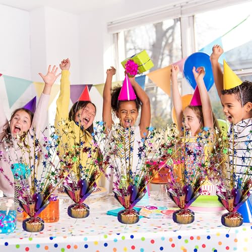 Miliocry 6 Pack Metallic Foil Spray Centerpiece Star Table Decoration Burst Table Centerpieces for Birthday Wedding Annive...