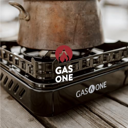 GasOne 15,000 BTU Propane or Butane Stove Dual Fuel Stove Portable Camping Stove - Patented - with Carrying Case Great for...