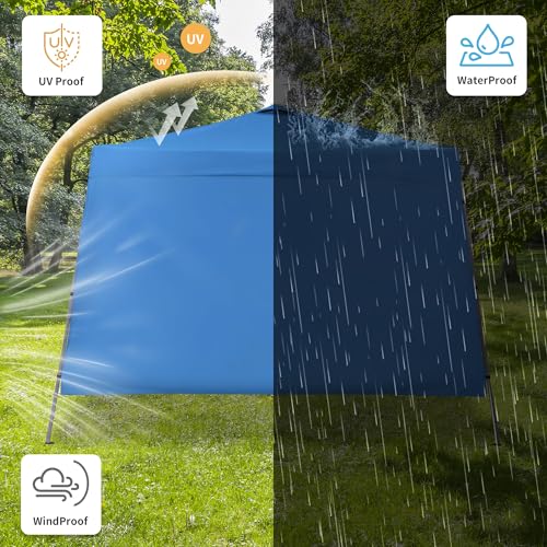 GDY 8X10 FT Pop Up Canopy Outdoor Instant Tent Slant Legs with a Sidewall,Equipment Vents, Portable Gazebo Shelter for Pat...