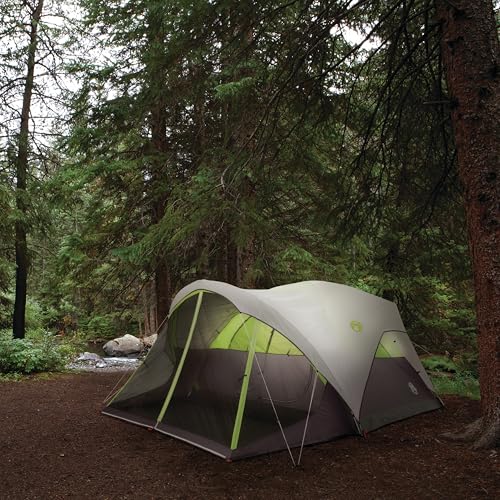 Coleman Steel Creek 6-Person Tent with Screened Porch & Integrated Rainfly, Weatherproof Tent with Screen Room Sets Up in ...