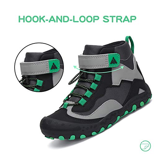 Mishansha Kids Water Resistant Hiking Boots, Boys Girls Anti Collision Anti-Skid Athletic Outdoor Adventure Trekking Shoes