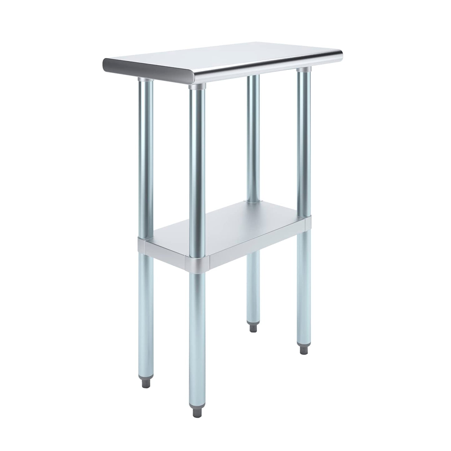 AmGood 14 in. x 24 in. Stainless Steel Work Table | Metal Kitchen Food Prep Table | NSF