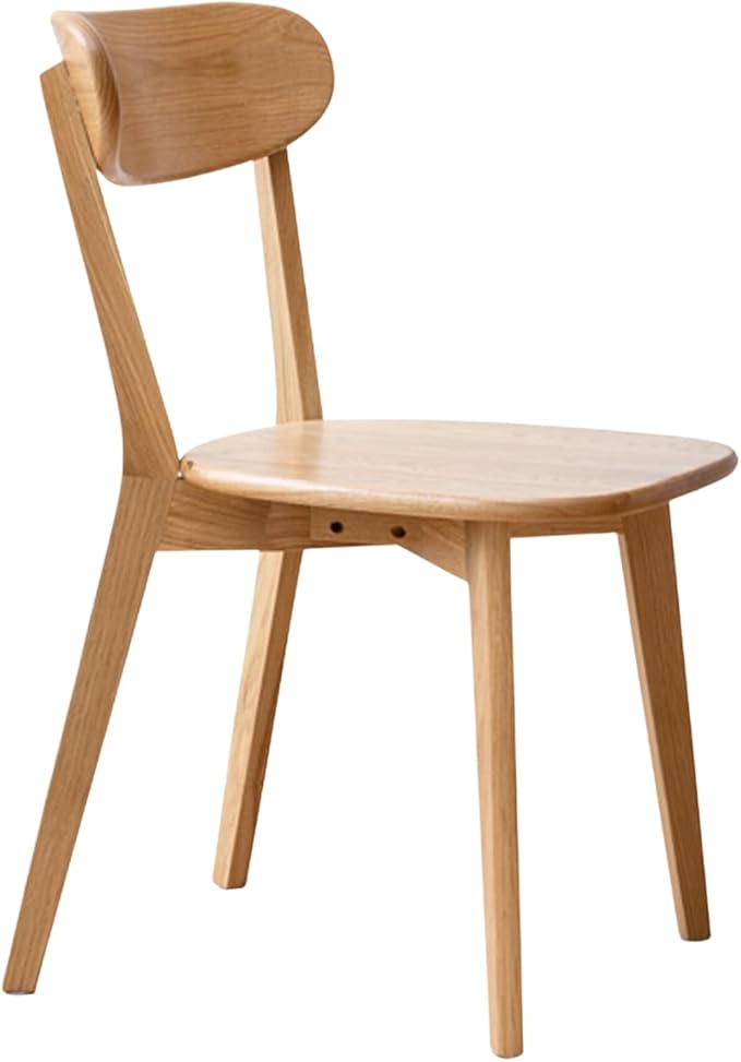 Hymus 100% Solid Oak Wood Dining Room Chairs - Practical Kitchen Chairs for Dining Room, Kitchen, Living Room (1, Natural)