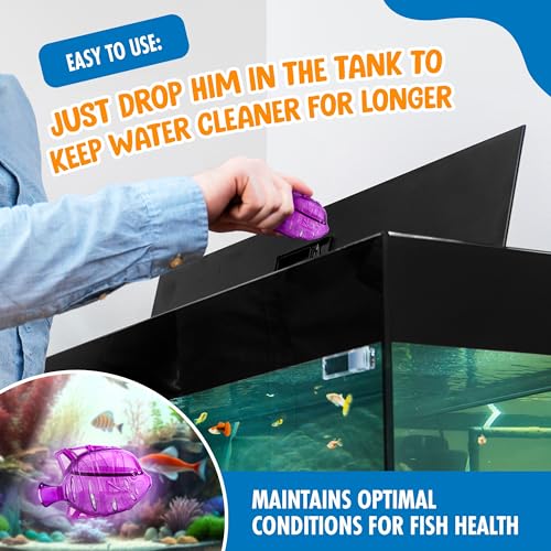 Clarence the Clarifier Fish Aquarium Water Clarifier | Clear Cloudy Fish Tank Water Treatment, Safe for Freshwater & Saltw...