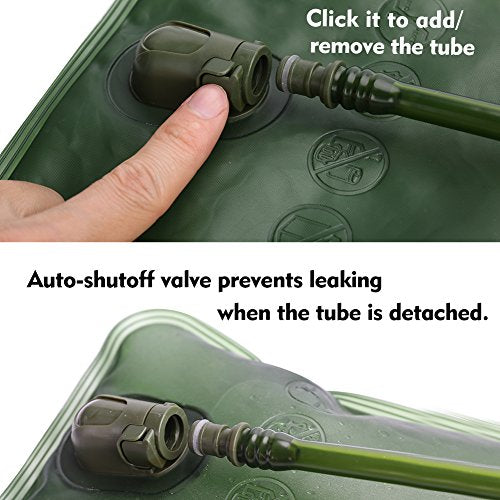Hydration Bladder, 1.5-2-3L Water Bladder for Hiking Backpack, BPA-Free Leak Proof Water Reservoir Storage Bag, Water Pouc...