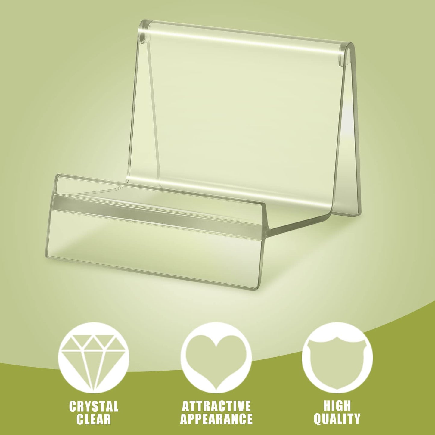Weysat Purse Display Stand Clear Acrylic Handbag Stand Jewelry Wallet Displays Holder Organizer Acrylic Purse Rack for Closet (8