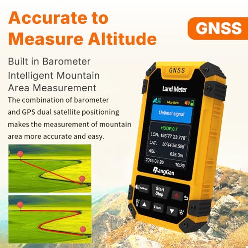 Heltec Handheld GPS Land Meter, High Accuracy GNSS Surveying Equipment for Land Measurement & Hiking 6 Satellite System Po...