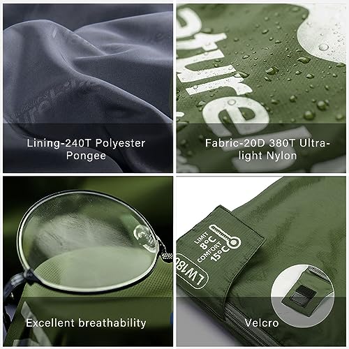 Naturehike Ultralight Sleeping Bag - Envelope Lightweight Portable, Waterproof, Comfort with Compression Sack - Great for ...