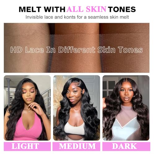 200 Density 20 Inch Body Wave Lace Front Wig Human Hair 13x6 HD Lace Front Wigs Human Hair for Women Glueless Wigs Human Hair Pre Plucked Natural Hairline
