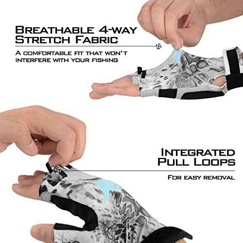 KastKing Gill Raker Gloves UPF50+ Fishing Gloves with UV Protection for Men or Women - Fishing, Outdoor, Kayaking, Rowing, Sailing, Canoeing, Hiking, Biking