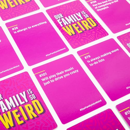 DSS Games Our Family is So Weird - A Fun Family Party Card Game to Decide Who’s Most Likely to Idea for Kids, Adults & Groups | Great for Conversation Starters, Family Game Night