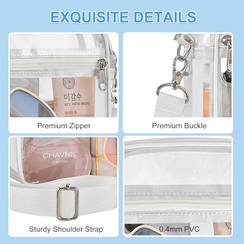 Clear Bag for Stadium Events Small Mini Clear Purse Bag for Stadium Concerts Sports Events Festivals