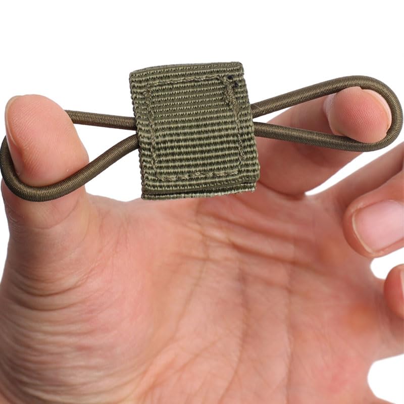 3PCS Green Outdoor Tactical Backpack Elastic Binding Buckle,D-Shaped Climbing Carabiner