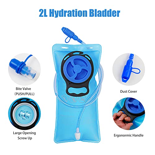 Reflective Hydration Backpack, Hydration Pack - Water Backpack with 2L Hydration Bladder, Essential for Festivals - Rave H...