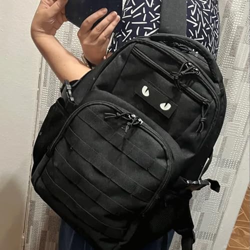 TBNBO Military Tactical Backpack for Travel Hiking,Black Backpack for Men with Bottle Holder, 30L Small Laptop Backpack fo...