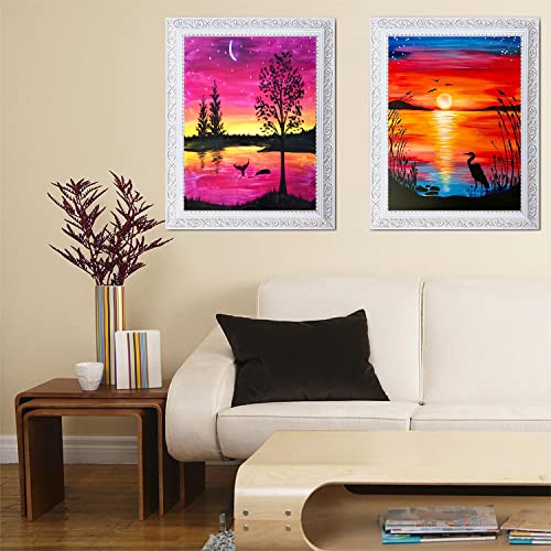 TINY FUN 12 Pack Diamond Painting Kits for Adults 5D Diamond Art Kit Paint by Number for Beginners, DIY Paint with Round F...
