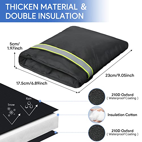 DELUX Outdoor Faucet Covers for Winter 9.05" H X 6.89" W 2 Pack, Outside Garden Faucet Socks for Freeze Protection, Reusab...