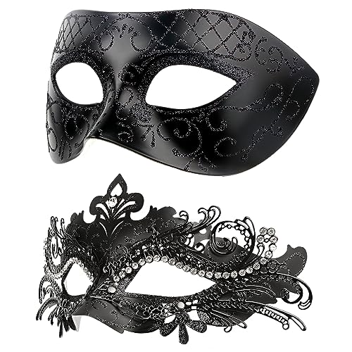 Hoshin Masquerade Mask for Couple, Mardi Gras Deecorations Venetian Masks for Womens
