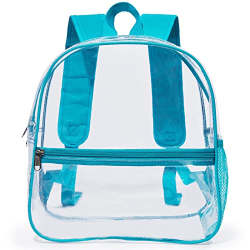 Jusdot Mini Clear Backpack 12"x6"x12" Stadium Approved See Through Bag Waterproof PVC Small Transparent Backpacks for Fest...