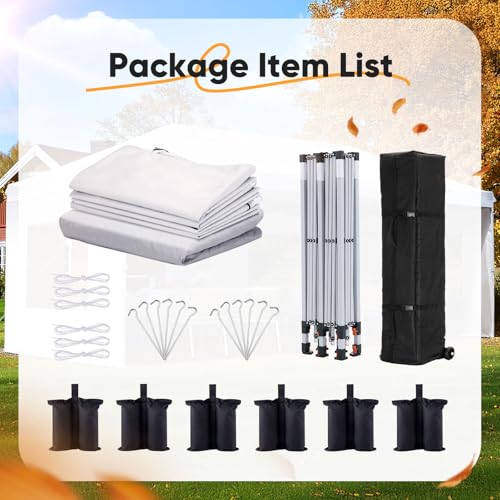 Quictent 10x20 FT Pop up Canopy Tent with Sidewalls, Easy Setup and Wheeled Bag for Outdoor Event Party Commercial Camping...