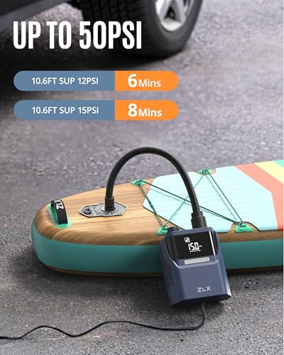 ZLX 11'6 x 35 Inflatable Stand Up Paddle Board with 50PSI Paddle Board Pump