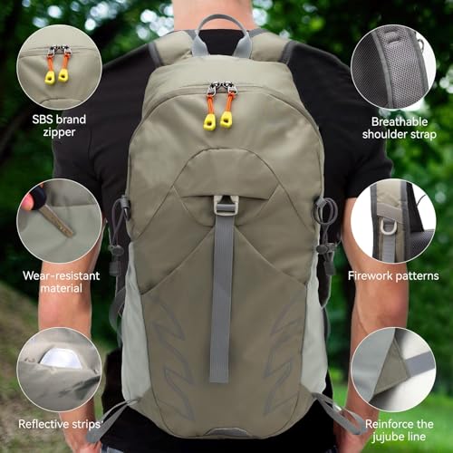 UtiaMiaoGonGo Small Lightweight Hiking Backpack，20L Foldable Hiking Daypack Cycling Hydration Backpack Travel Camping Bag