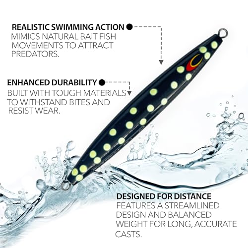 Sniper Knife Jigs HD Saltwater Lures 350g, 3 Pcs for Slow Pitch & Vertical Jigging, Ideal for Tuna, Amberjack & Deep Sea F...