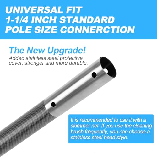 Carbon Fiber Pool Pole with Heavy Duty Pool Net Skimmer