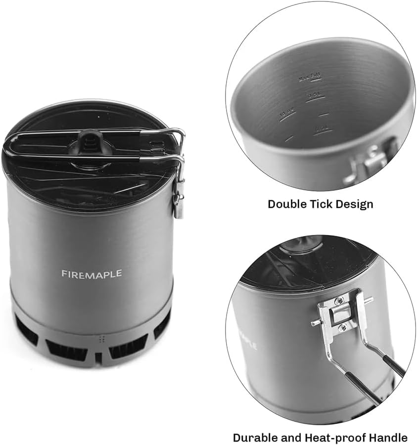 Fire-Maple Petrel Ultralight Pot- High Efficiency Aluminum Camping and Backpacking Pot with Heat-Proof Handle, Portable an...