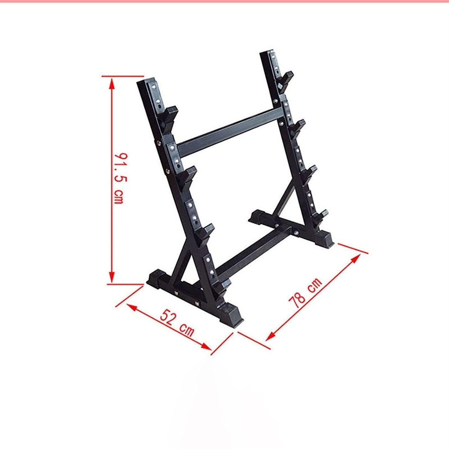 KYTGFH Heavy-Duty 4-Tier Dumbbell and Barbell Storage Rack, Commercial and Home Gym Equipment Organizer for Efficient Weight Management