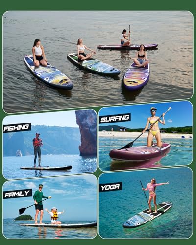 ESUP 11'6"x35" Extra Wide Inflatable Paddle Board, Big Size Stand up Paddleboards for 450lb/3 People/Family/Beginner/Yoga,...