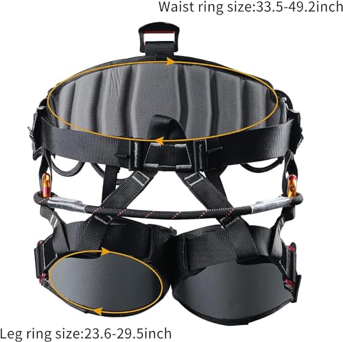SOB Climbing Harness, Half Body Tree Climbing Harness Men,Thicken Widen Protect Waist Safety Harness for Arborist Harness,...