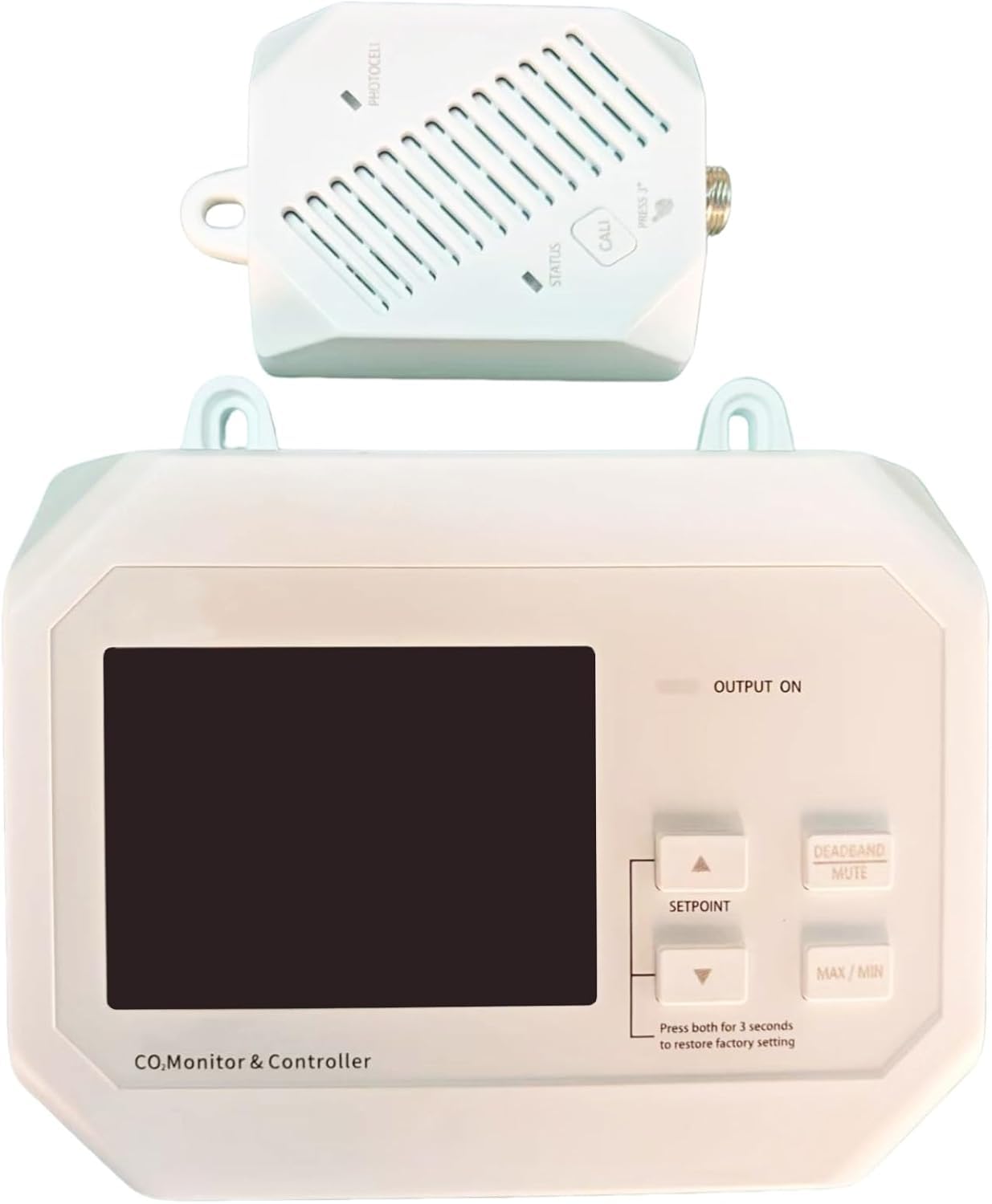 YFYIQI Digital CO2 Controller Wall Mount CO2 Monitor with CO2 Measurement Range 0-9999ppm CO2 Repeatability 10ppm CO2 Display Resolution 1ppm Two Mode Charactor Mode Plant Mode