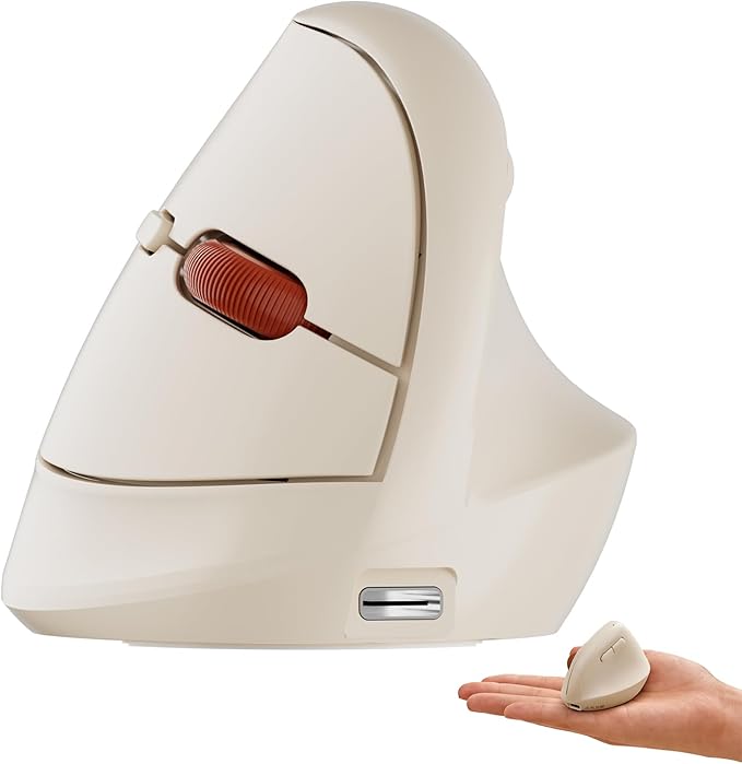 DAREU Ergonomic Vertical Wireless Mouse,2.4GHz / BT Optical Vertical Mice with Ergo Design for Comfort and Reduced Wrist S...