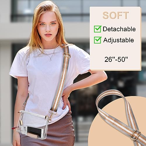 Clear Purse for Women - Stadium Approved Crossbody Bag, Small Stadium Bag for Concerts & Sports Events