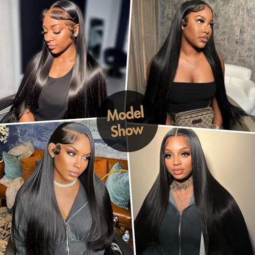 Straight Lace Front Wigs Human Hair 220% Density 15A Grade Real Full Lace Wigs 13x4 Hd Lace Front Wigs Human Hair 22 Inch Straight Wigs Human Hair Pre Plucked With Baby Hair Natural Hairline