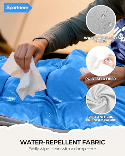 Sportneer Sleeping Bag for Adults & Kids, Cold Weather 3–4 Season Camping Sleeping Bags with 32–65℉ or 50–80℉ Temperature ...