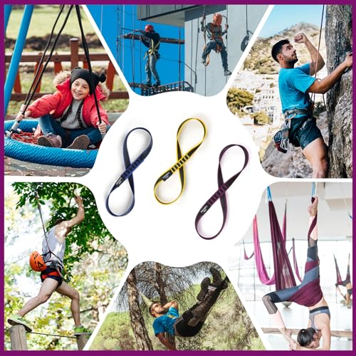 KLYTORX 18mm Nylon Climbing Sling Runner 23KN CE2008/EN566 Certified - Webbing Straps for Outdoor Rock Climbing, Rappellin...