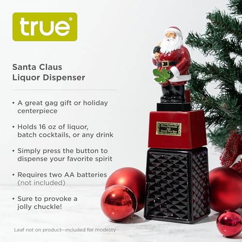 True Santa Liquor Dispenser, Gag Gift, 16 oz Beverage, Wine, Beer, Whiskey, Vodka, Gin, Alcohol Dispenser